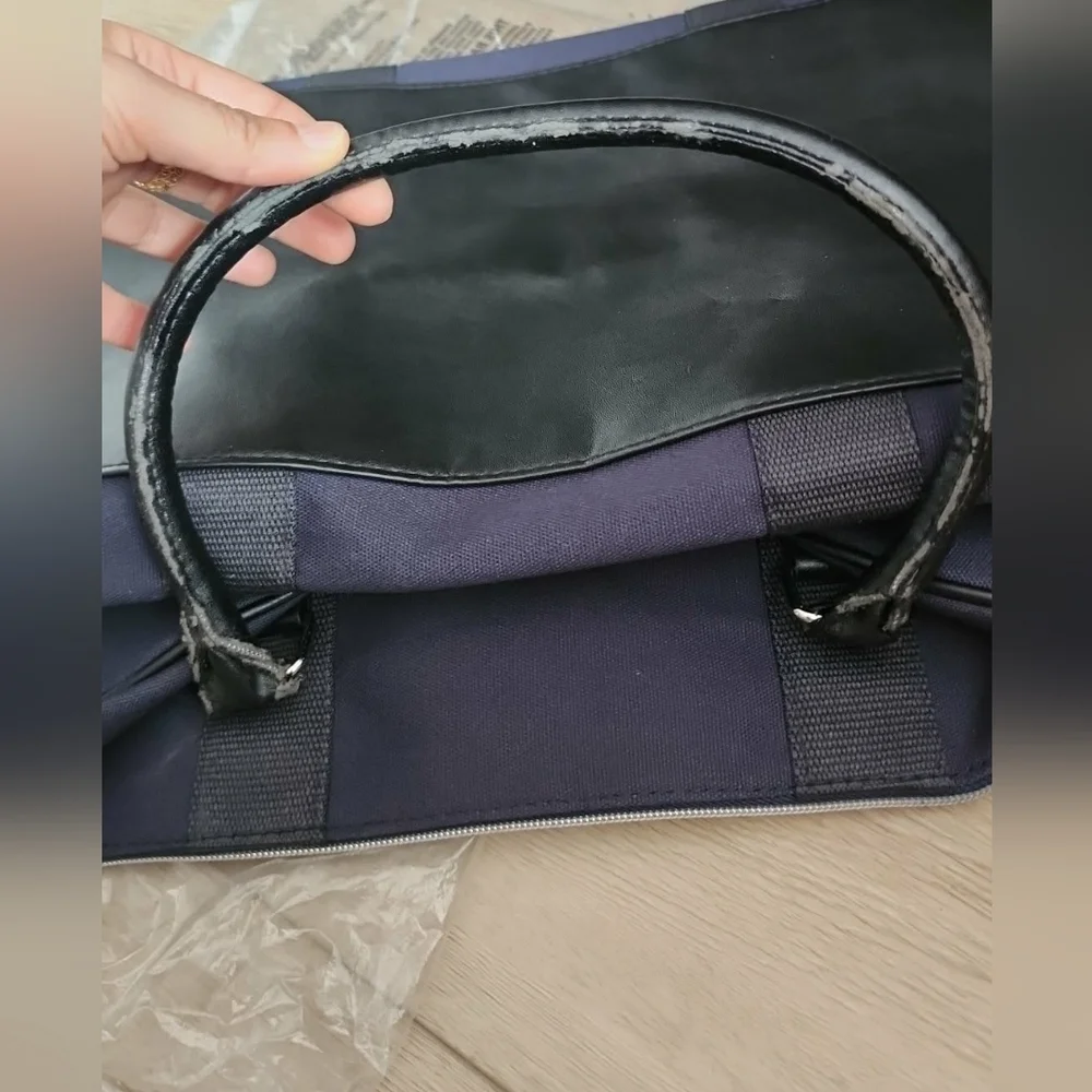 Polo by Ralph Lauren Navy Canvas Duffel Gym Travel Bag New, Check Handles!